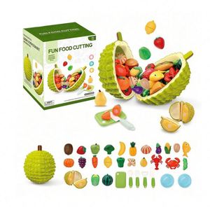 Ensemble de jouets de cuisine pour enfants avec aliments factices à découper, fruits et légumes, jouets de simulation de cuisine en plastique, jouets fantastiques et science-fiction - Product Image 1