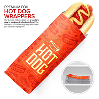 Emballages alimentaires en papier d'aluminium résistant à la graisse, sacs pour hamburgers et hot-dogs pour les bars à collations, les stands de nourriture et les camions de nourriture