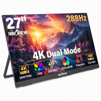Moniteur portable double mode 27 pouces avec support réglable à 180°, écran mat, protection des yeux pour ordinateur portable, PC, smartphone, consoles de jeux