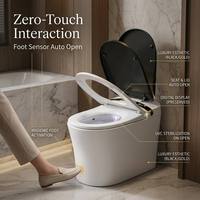 Toilette bidet intelligente sans réservoir au design minimaliste avec affichage numérique, certifiée CE, articles sanitaires de luxe, personnalisation ODM et OEM