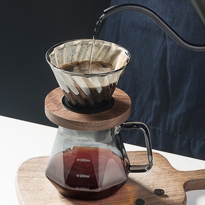 Kingze Cà Phê Công Cụ Chịu Nhiệt Thủy Tinh Borosilicate Cà Phê Máy Chủ Nồi 400Ml 600Ml Đổ Hơn Cà Phê Nhà Sản Xuất - Product Image 2