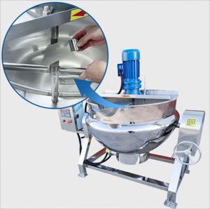 <span class=keywords><strong>Prix</strong></span> départ usine Cuve de cuisson industrielle à double enveloppe pour <span class=keywords><strong>riz</strong></span> et vapeur, composants PLC, garantie 1 an, agitateur - Product Image 5