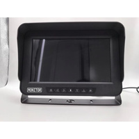 Monitor HD Impermeable de 10.1 Pulgadas, Carcasa Metálica IP69K, Pantalla LCD TFT de 10 Pulgadas con 3 Entradas de Canal /AV1/AV2 para Barco/Camión
