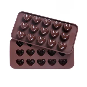Molde de luxo irregular de 15 buracos, moldes de silicone personalizado de china para chocolate