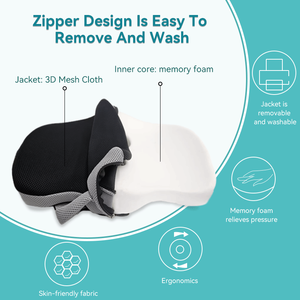 Tốt nhất người Bán bộ nhớ bọt xe đệm ghế đau thần kinh tọa đau Coccyx chỉnh hình Đệm ghế - Product Image 2