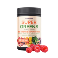 Poudre de protéines végétales super-alimentaires Lifeworth Private Label Vegan Greens, soutien immunitaire et énergie, boisson saine verte