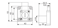 Tiroir autobloquant de haute qualité loquet coulissant serrure de meubles 3mm en alliage de Zinc cylindre loquet matériel serrure d'armoire