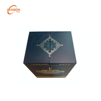 Boîte en carton rigide de luxe à double porte magnétique réutilisable, personnalisable avec logo, estampage à chaud doré, pour emballage de parfum