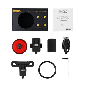 Luz Trasera para Bicicleta Gaciron LOOP-100 de Aleación de Aluminio, Luz de Freno Inteligente, Montaje Magnético en el Poste del Asiento, Accesorio de Ciclismo Recargable - Product Image 6