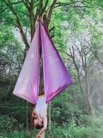 Tissu pour hamac de yoga aérien à motifs vendu au mètre avec ensembles de suspension en option