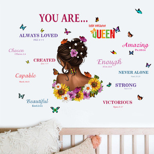 <span class=keywords><strong>Adesivi</strong></span> ispiratori della decorazione della stanza delle ragazze del fiore della farfalla 3D sul muro - Product Image 5