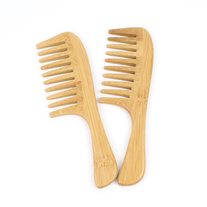 La migliore vendita comodo pettine di bambù in legno, pettine a spazzola per barba naturale per viaggi in famiglia e uso del salone - Product Image 3