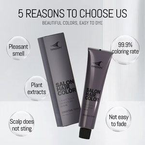 HAOXIN Crema Colorante Permanente Professionale 100ml <span class=keywords><strong>Senza</strong></span> <span class=keywords><strong>Ammoniaca</strong></span> a Base Botanica per Tutti i Tipi di <span class=keywords><strong>Capelli</strong></span> e Tonalità Vibranti - Product Image 3