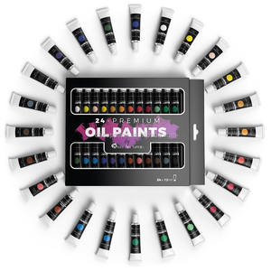 Ensemble de stylos à peinture en tube d'aluminium Bonvada 24 couleurs à l'huile de bonne qualité pour le dessin artistique sur toile - Product Image 6