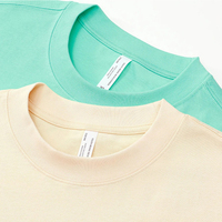 T-shirts personnalisés avec logo, coton lourd 275 g/m², style américain, coupe décontractée, unisexe, manches courtes, t-shirts vierges pour la vente en gros, style streetwear