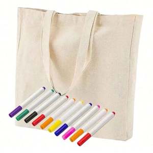 Bolsa de Tela de Algodón Orgánico Reciclado con Impresión Personalizada, Bolsa de Compras de Algodón Reutilizable Grande al por Mayor con Logotipo - Product Image 1