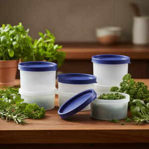 Herb Tin Trio 4 Pack <b>Food</b> <b>Storage</b> <b>Container</b> Freshness Keeper Kitchen Use - Product Image 3