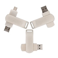 3.0 berputar logam Tipe c kartu memori disk 256gb 64gb 128gb stik Promosi pendrive 3.0 kustom 32gb otg usb flash drive