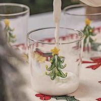 Figurine 3D dans un verre, fabrication OEM ODM, tasse en verre borosilicate de haute qualité, mug animal de Noël, vente en gros, gobelet personnalisé avec logo