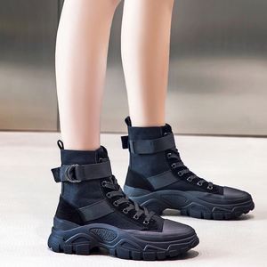 New Round Head High-rise Breathable Women's Boots - Product Image 4