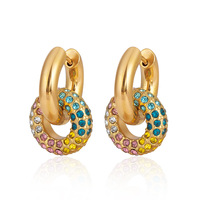 Boucles d'oreilles doubles détachables Gaovo Niche Premium en acier inoxydable avec zircon cubique, résistantes au ternissement, bijoux de mode pour femmes, vente transfrontalière
