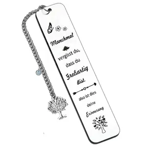 Hot Selling High Quality Fashion Cheap Stainless Steel Lettering Bookmarks For Gifts