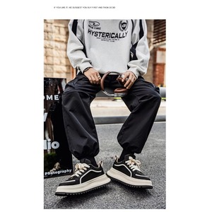 Vente en gros à bas prix de nouvelles chaussures de sport décontractées d'extérieur pour hommes, à talon épais, antidérapantes, durables, à enfiler, couleur unie, collection automne - Product Image 1