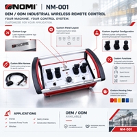 Télécommande sans fil professionnelle NOMI NM-001 avec temps de réponse ≤20ms pour les opérations de pont roulant
