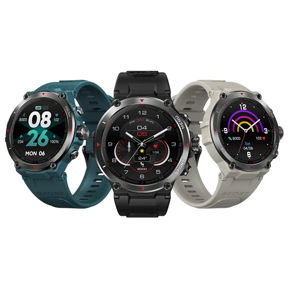 1.3 Inch Amoled Display Gps Smartwatch Hartslag Bloedzuurstofbewaking Sport Smart Watch Bt Calling Zeblaze Stratos 2
