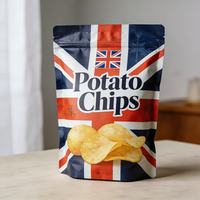 Sachets Doypack personnalisés en kraft coloré avec fermeture éclair pour café en grains, noix, aliments pour animaux de compagnie et chips