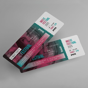 Biglietti Personalizzati per Concerti, Feste ed Eventi. Biglietti stampati su carta con linee di strappo facilitato e codifica continua. - Product Image 4