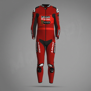 Rucati Francesco Bagnaia Lenovo combinaison en cuir de course de moto 1Pc peau de vache/kangourou piste de moto/équitation combinaison MotoCp/Traje - Product Image 1