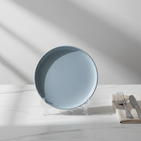 Service de table Guangda de luxe en céramique émaillée blanche classique, 6 pièces, compatible lave-vaisselle, micro-ondes et résistant à la chaleur