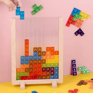Rompecabezas <span class=keywords><strong>3D</strong></span> de Madera de Haya para Niños, Juguete de Construcción Multifuncional de Bloques Rusos para el Desarrollo de la Inteligencia y Habilidades Cognitivas - Product Image 1