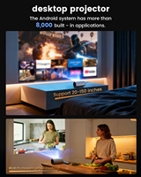 Proyector Inteligente Q8PRO LED Android 14 Nativo 1080P 380 ANSI Lúmenes Enfoque Automático WiFi 6 Portátil de Tiro Corto Cine en Casa
