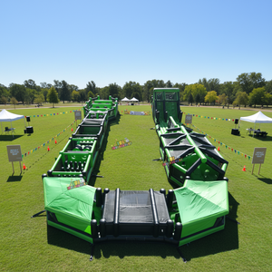 Pista de Obstáculos Inflable Gigante de PVC Comercial, Parque de Obstáculos Inflable Personalizado, Juego de Pista de Desafío Inflable para Alquiler en <span class=keywords><strong>Fiestas</strong></span> - Product Image 2