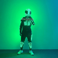 Costume de Cosplay rechargeable à couleur changeante prix usine OEM vêtements de robot LED pour fête en boîte de nuit