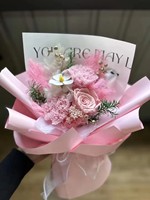 Bouquet de roses éternelles de luxe pour la Saint-Valentin, arrangements floraux de mariage pour une décoration de table romantique