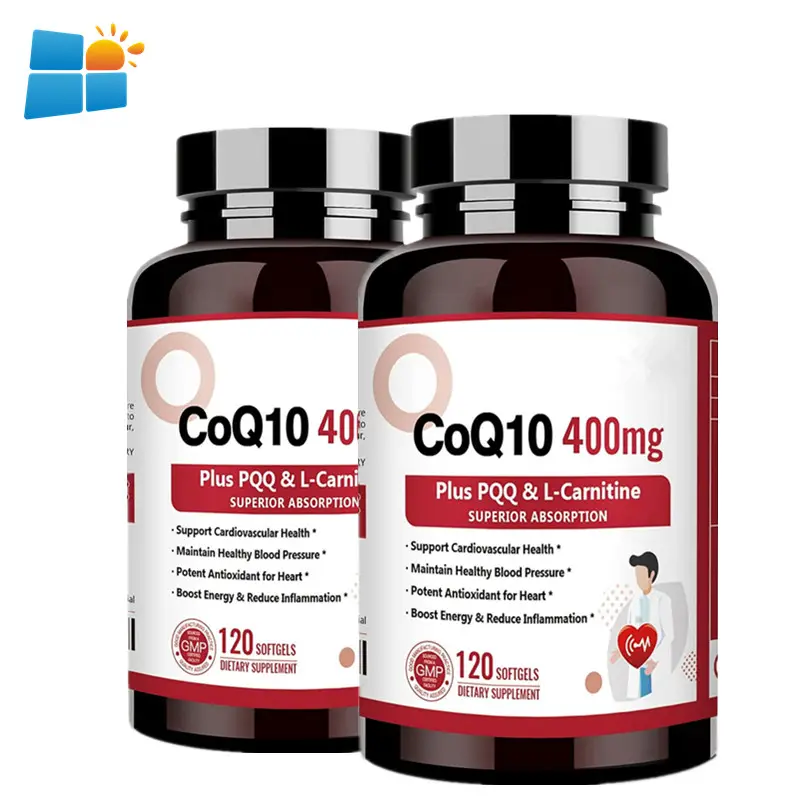 Cápsulas de coenzima de alta calidad OEM/ODM/OBM CoQ10 para la salud del corazón Cápsula de coenzima antifatiga CoQ10 Softgel