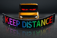 Écran LED intelligent personnalisable pour véhicules Panneau matriciel automobile programmable Panneau de signalisation LED flexible contrôlé par application