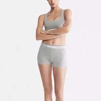 Shorts de sport pour femmes et boxers pour femmes en coton Pima et élasthanne, personnalisables, respirants, de couleur unie, lavables en machine
