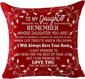 Almohadas con palabras personalizadas, sofá cuadrado, hogar, dulces amantes, funda <span class=keywords><strong>de</strong></span> cojines, funda para regalo, como Día <span class=keywords><strong>de</strong></span> la madre más lejano - Product Image 4