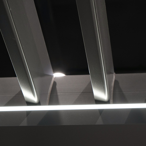 หลังคาเพอร์โกลาอะลูมิเนียมกันน้ำ ควบคุมอัจฉริยะด้วยมอเตอร์ พร้อมหน้าจอ LED ประกอบง่าย สำหรับสวนหลังบ้าน สไตล์โมเดิร์นหรูหรา - Product Image 6