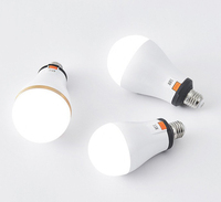 Lampes fluorescentes à DEL de 15 à 18 watts et à efficacité énergétique Base Globe E27 pour marché de nuit, camping, entrepôt, 3 ampoules à piles d'urgence