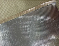 Tissu en fibre de verre ignifuge et imperméable de 880g en aluminium