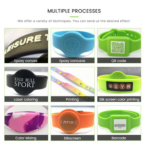 Disponibile Braccialetto NFC Impermeabile con Chip F08/213 13.56Mhz, Campione di Braccialetto RFID in Silicone per Identità Digitale - Product Image 5
