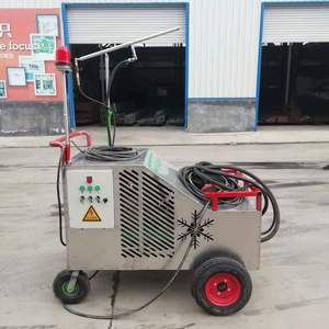 Machine à neige X60 Mini 10000W électrique en acier inoxydable avec chariot à main pour effets de neige en extérieur - Product Image 1