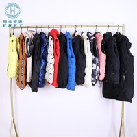 Chalecos de invierno usados al por mayor en fardos, Grado A, de segunda mano, gruesos y acolchados, sin mangas, tallas mixtas, ropa usada a granel para exportación
