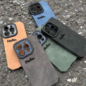 Minimalist &quot;<strong>Hello</strong>&quot; Flocking Phone <strong>Case</strong> with Anti-Fingerprint &amp; Dustproof for iPhone 16 Pro - Product Image 2