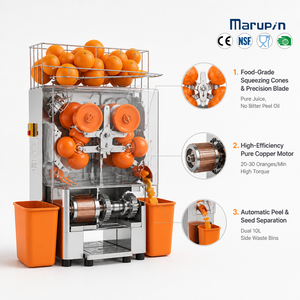 Presse-agrumes électrique commercial automatique en acier inoxydable pour restaurant, café, hôtel, bar à jus - Product Image 5